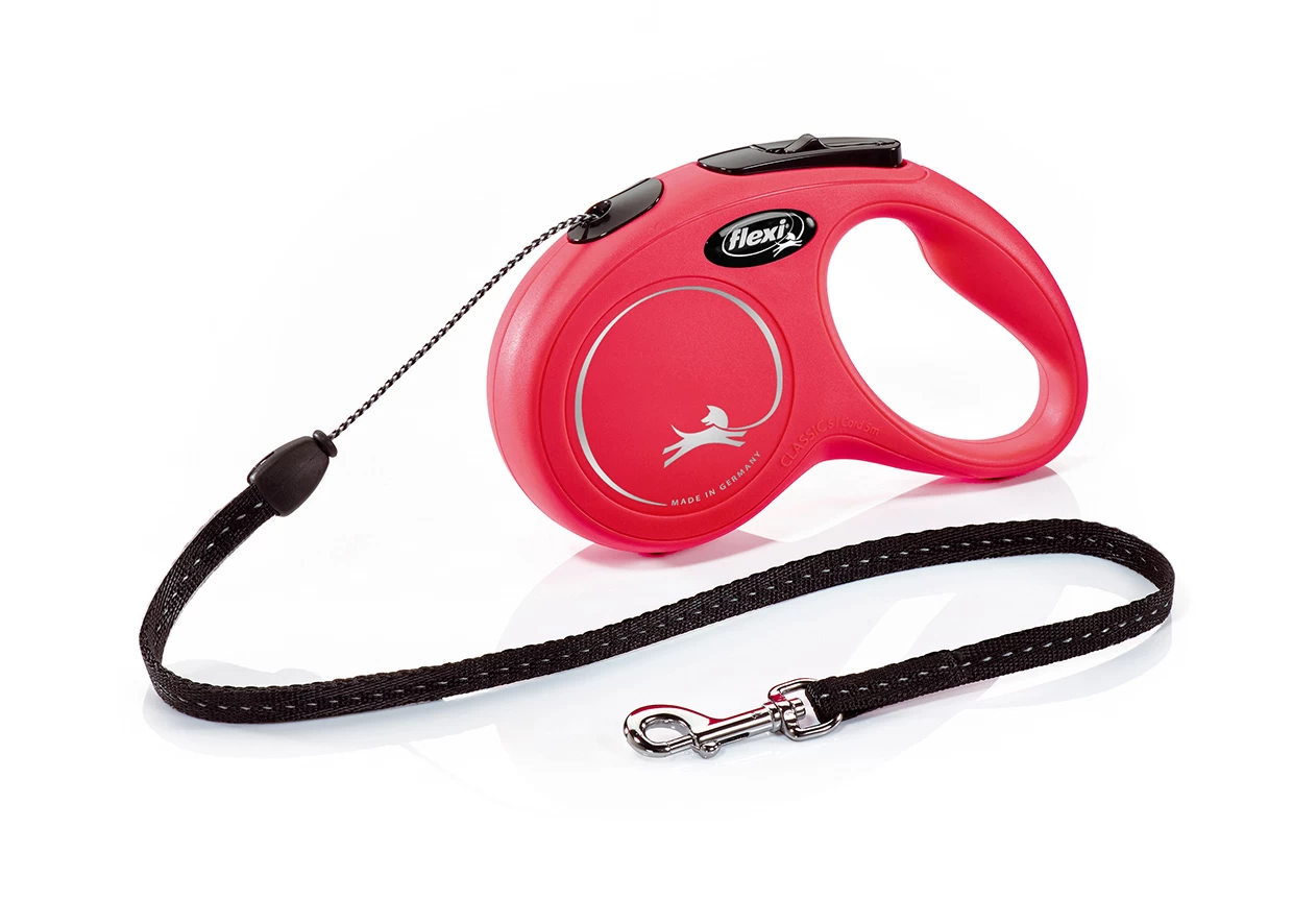 Flexi Classic Cord For Dogs Retractable Lead Red Small 5m 1 Flexi Classic Cord For Dogs Retractable Lead Red Small 5m