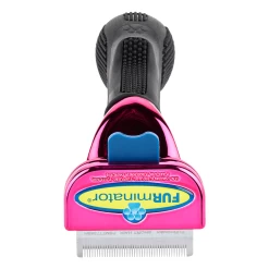 Furminator DeShedding Tool - Small Cat Short Hair Metallic [Pink] -Pet Products Store FU 01223 3