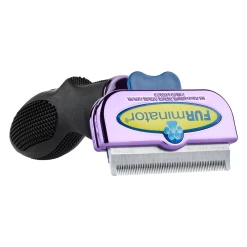 Furminator DeShedding Tool - Large Cat Short Hair Metallic [Purple] -Pet Products Store FU 01225 2