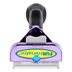 Furminator DeShedding Tool - Large Cat Long Hair Metallic [Purple] -Pet Products Store FU 01226 3