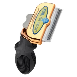 Furminator DeShedding Tool - Medium Dog Long Hair Metalic [Rose Gold]