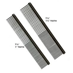 Anti-Static Etched Back Finishing Comb 7.5", Fine / Coarse, 1.5" Teeth