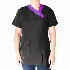 Groomtech Latina Grooming Tunic - Purple Trim [Size: Small]