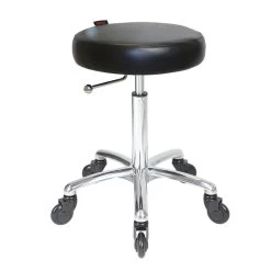 Joiken Black Turbo Gas Lift Stool Chrome Base With Click’n Clean Wheels