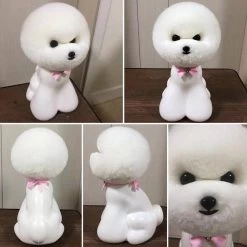 Mr. Jiang Teddy Bear Head Hair / Model Dog [White] -Pet Products Store MJ TB04W 2