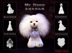 Mr. Jiang Teddy Bear Head Hair / Model Dog [White] -Pet Products Store MJ TB04W 5