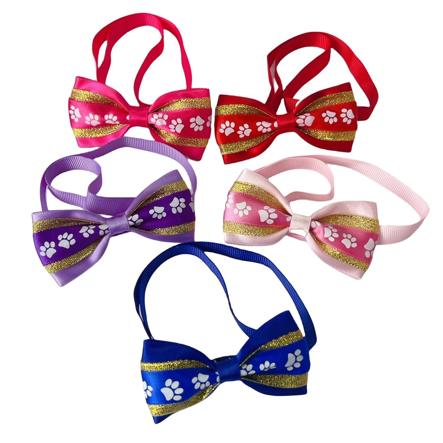 Ollie Tilly Dog Pawprint Bow Tie 10pcs, 300-101C 1 Ollie Tilly Dog Pawprint Bow Tie 10pcs, 300-101C