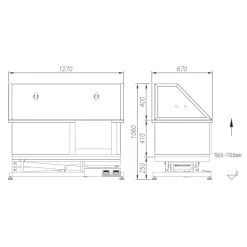 Shernbao Stainless Steel Electric Lifting Bath Tub (Lift Door) -Pet Products Store S BTS130E 7