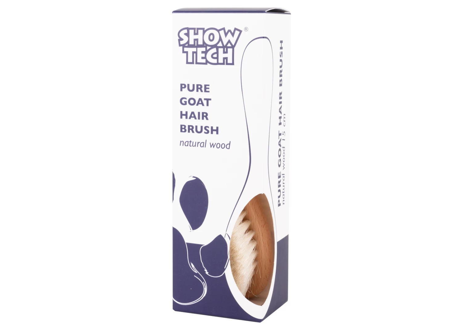 Show Tech Pure Goat Hair Brush Natural Wood 15cm 6 Show Tech Pure Goat Hair Brush Natural Wood 15cm - Image 6