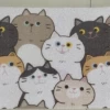 Bathing Mat 120cm X 60cm - Lovely Cat