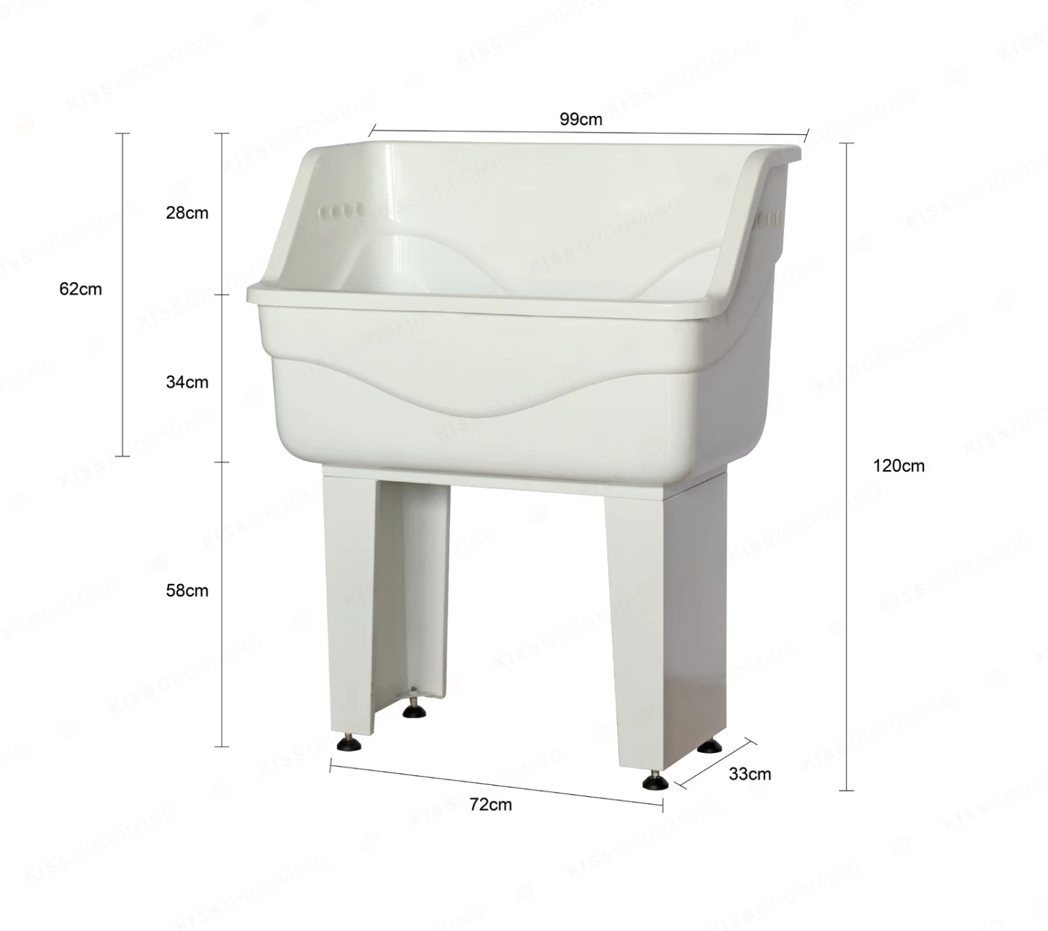 Aeolus Fiberglass Free Standing Bath Tub BTF90 2 Aeolus Fiberglass Free Standing Bath Tub BTF90 - Image 2