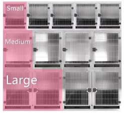 Aeolus KA505T Stainless Steel Modular Cage - Large -Pet Products Store T KA505TL 201 2