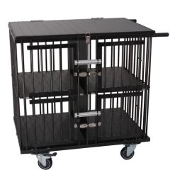 Aeolus 4-Berth Show Trolley With 4" Nylon Wheels - Large [Black]