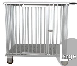 Aeolus 1-Berth Show Trolley With 4" Nylon Wheels - Large [Silver]