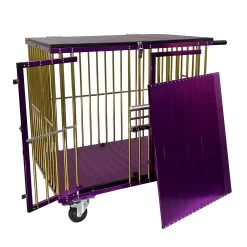 Aeolus 2-Berth Show Trolley With 4" Nylon Wheels [Gold And Purple] -Pet Products Store T KB511NAT GP Kit 2