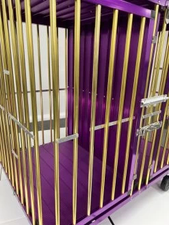 Aeolus 2-Berth Show Trolley With 4" Nylon Wheels [Gold And Purple] -Pet Products Store T KB511NAT GP Kit 5