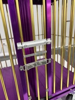 Aeolus 2-Berth Show Trolley With 6" Rubber Wheels [Gold And Purple] -Pet Products Store T KB511NAT GP Kit6W 3