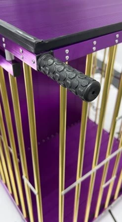 Aeolus 2-Berth Show Trolley With 6" Rubber Wheels [Gold And Purple] -Pet Products Store T KB511NAT GP Kit6W 6