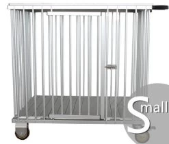 Aeolus 1-Berth Show Trolley With 6" Rubber Wheels - Small [Silver]