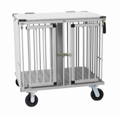Aeolus 2-Berth Show Trolley With 6" Rubber Wheels - Small [Silver]