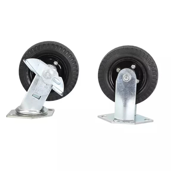 6" Rubber Wheels For Show Trolley, Set Of 4 2 6" Rubber Wheels For Show Trolley, Set Of 4 - Image 2