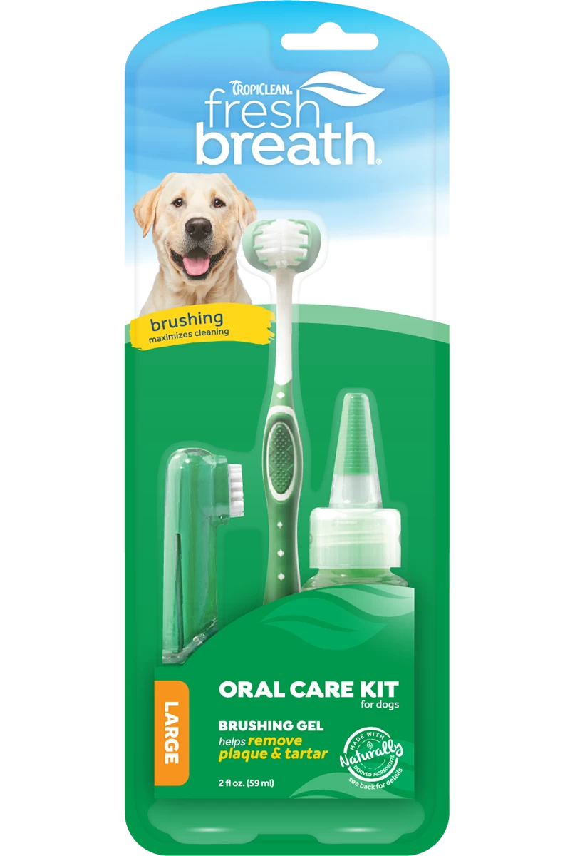 Tropiclean Fresh Breath Oral Kit For Large Dogs 1 Tropiclean Fresh Breath Oral Kit For Large Dogs